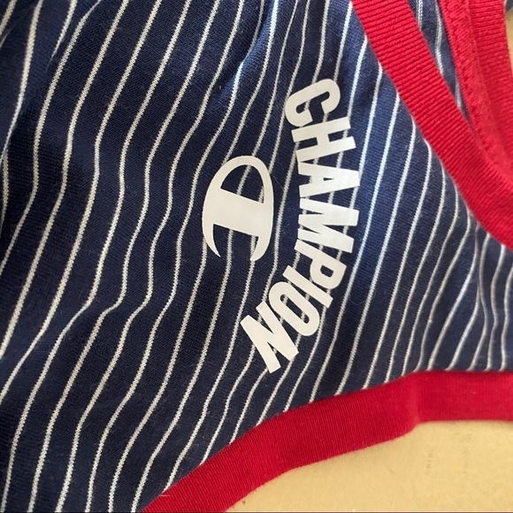 CHAMPION Women's sz M Navy Blue Tank Top Red Trim - Picture 5 of 7